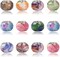100pcs 15x11mm Large Hole Murano Glass Beads – Mixed Colors with Silver Brass Cores, European-Style Charm Beads for Bracelets & Necklaces, Watercolor Effect